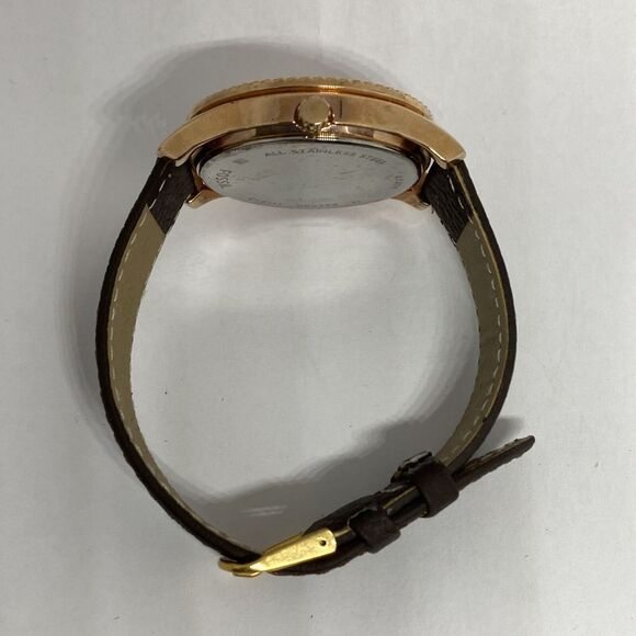 Fossil Stella ES3590 Women's Brown Leather Rose Analog Dial Quartz Watch NO119 - Picture 11 of 12